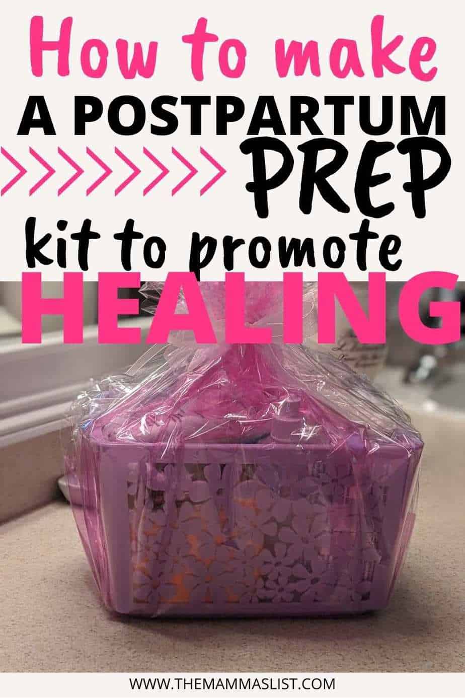 Postpartum recovery kit for new moms to promote healing