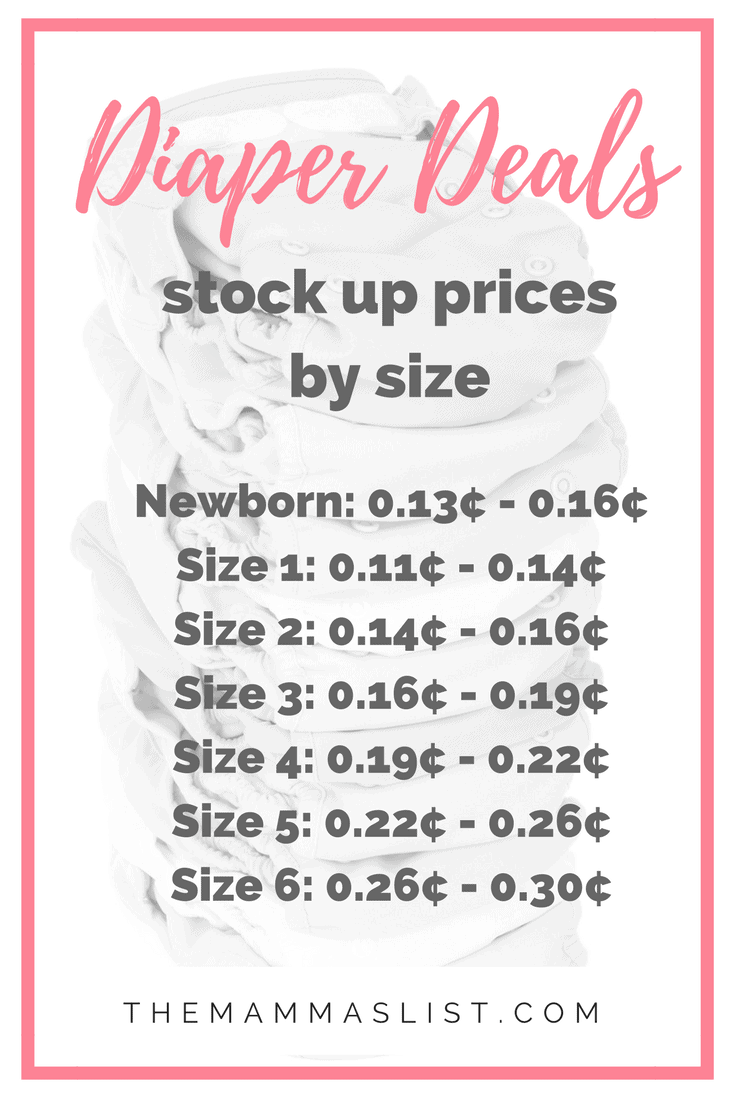 Diaper Deals _ Stock up Price by Size