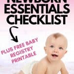 newborn baby checklist printable