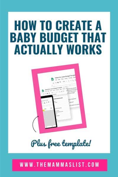 Pre-baby financial planning: Your baby budget worksheet for the first year