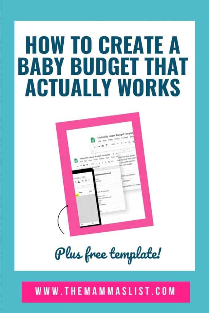 baby budget template