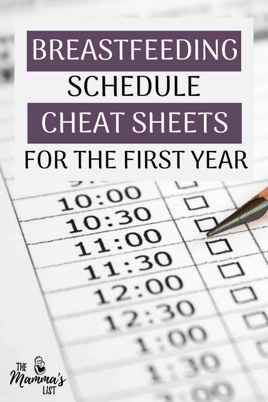 Breastfeeding the first year is hard. It's impossible to know if you're getting it right. Check out these breastfeeding schedule cheat sheets to figure out what your baby's feeding schedule should look like throughout the first year.